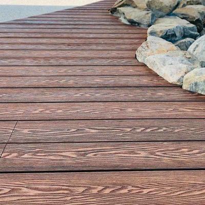 Un buen precio. Decking compuesto 3D texturizado Refractado Decking compuesto de madera plástico en línea