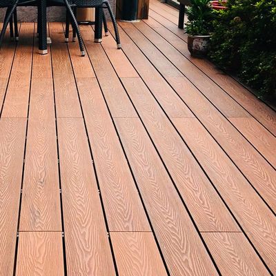 Un buen precio. Tablas de cubierta de madera de plástico compuesto 3D WPC multidimensional en línea