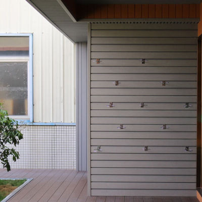 Un buen precio. Revestimiento de pared de WPC sintético de madera de plástico de peso ligero Revestimiento de pared exterior en línea