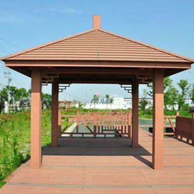 Un buen precio. WPC de exterior marrón Gazebo resistente a los rayos UV en línea