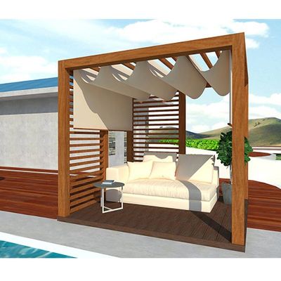 calidad Pergola de madera de plástico de cubierta compuesta de pergola ligera fábrica