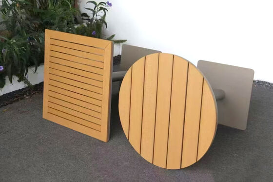 Madera de plástico de alta calidad para mesas y sillas de jardín